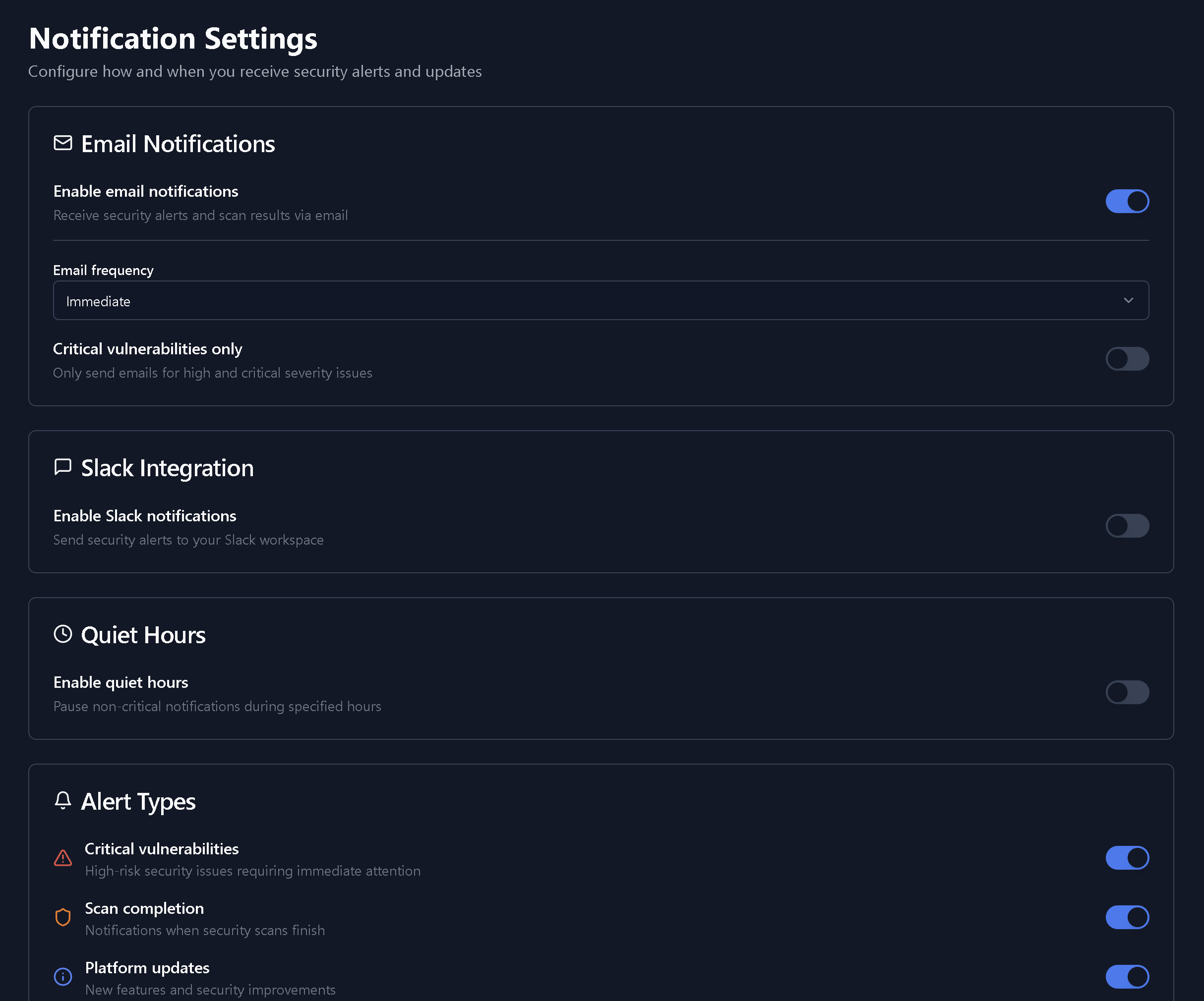 Notification Settings